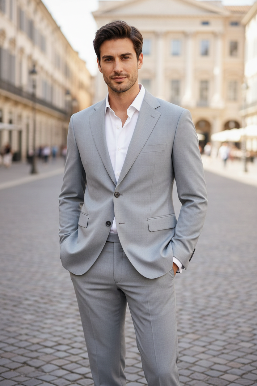 Abito Monopetto grigio chiaro
