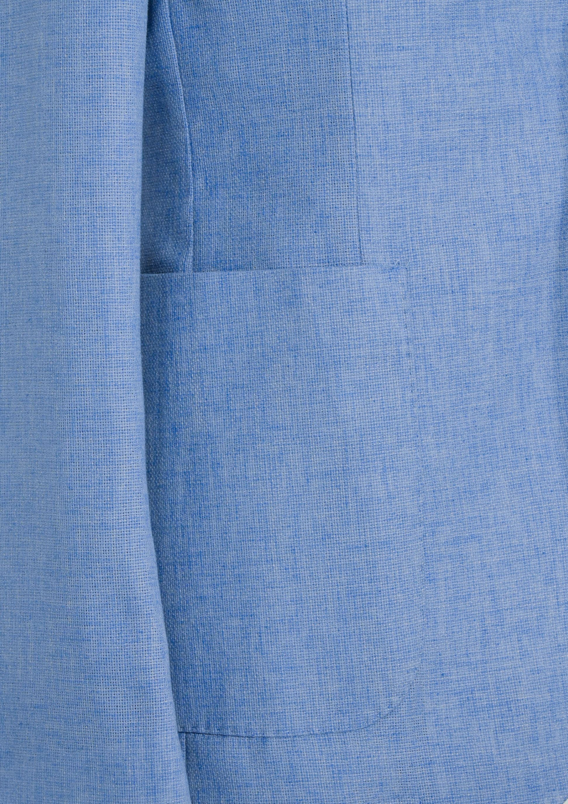 Giacca monopetto in lino celeste