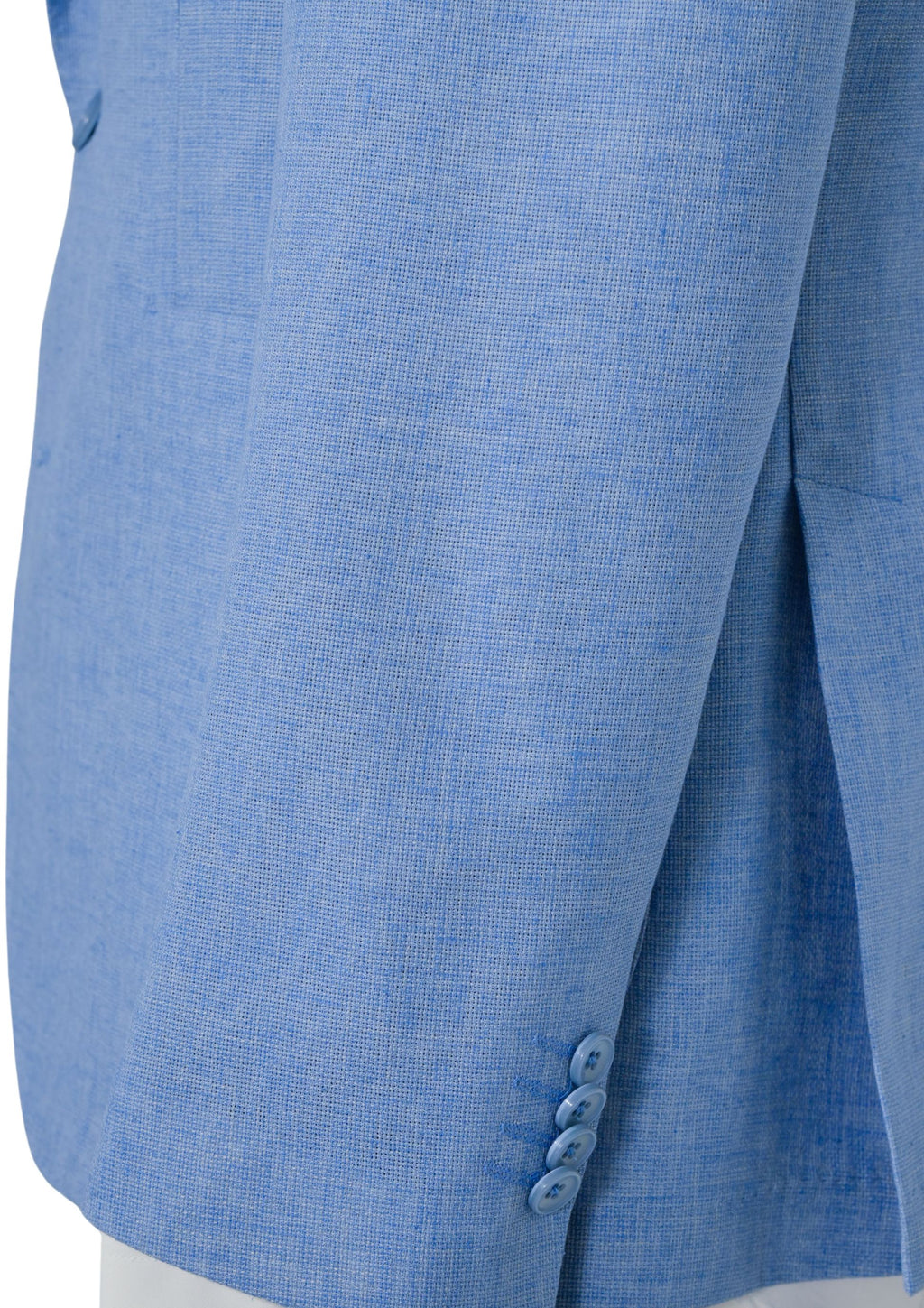 Giacca monopetto in lino celeste