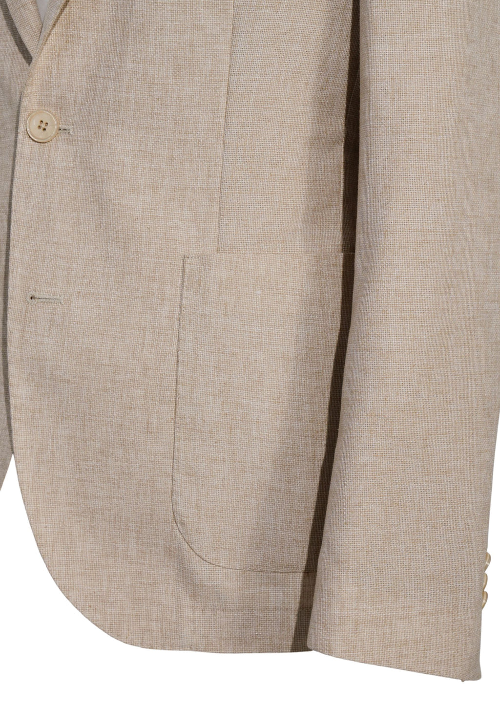 Giacca monopetto in lino beige