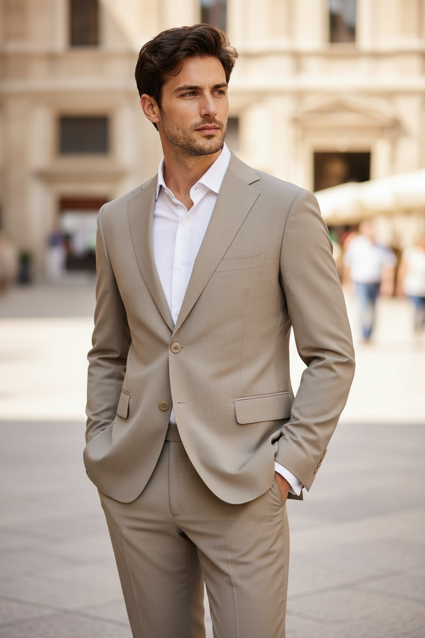 Abito Monopetto beige