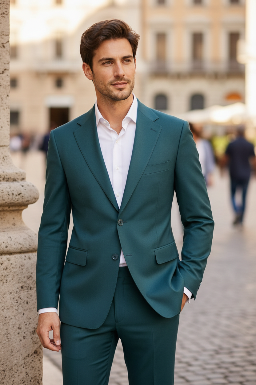 Abito Monopetto verde smeraldo
