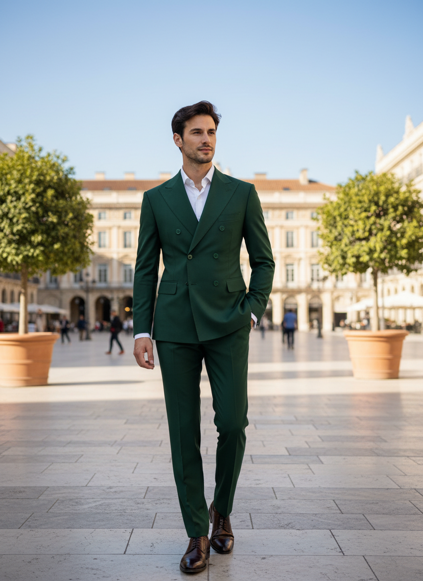 Abito Doppiopetto VERDE PINO