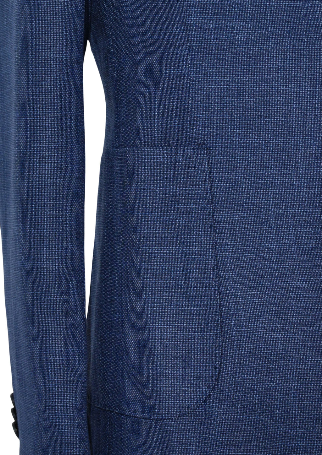 Giacca monopetto in lino denim